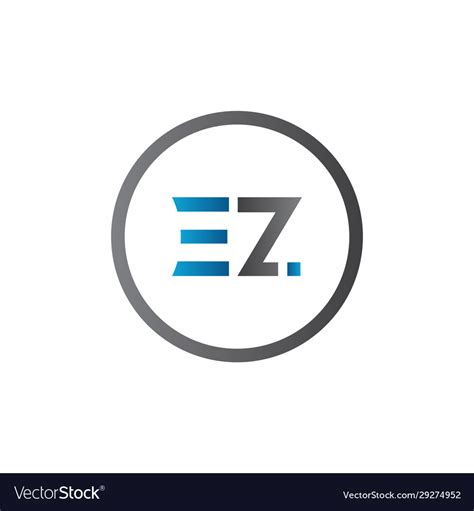 Initial ez letter logo with creative modern Vector Image