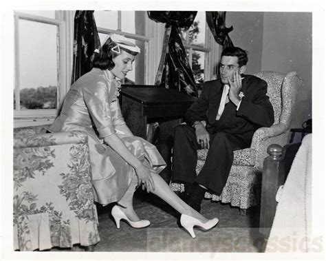 1950 mid Century Woman Shows Man Her Nylon Stocking Leg His Eyes on Her ...