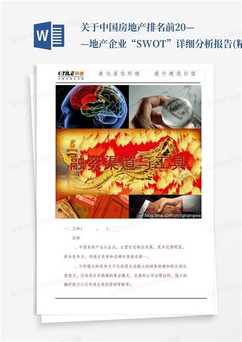 关于中国房地产排名前20——地产企业“swot”详细分析报告(精华版)Word模板下载_编号qyjjnoyj_熊猫办公