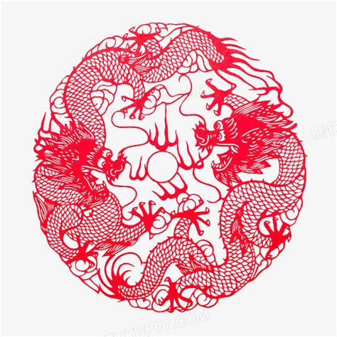 双龙戏珠插画,动物素材,设计素材,设计模板,汇图网www.huitu.com