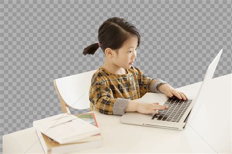 学生在家用电脑在线远程上课学习插画图片下载-正版图片401677547-摄图网
