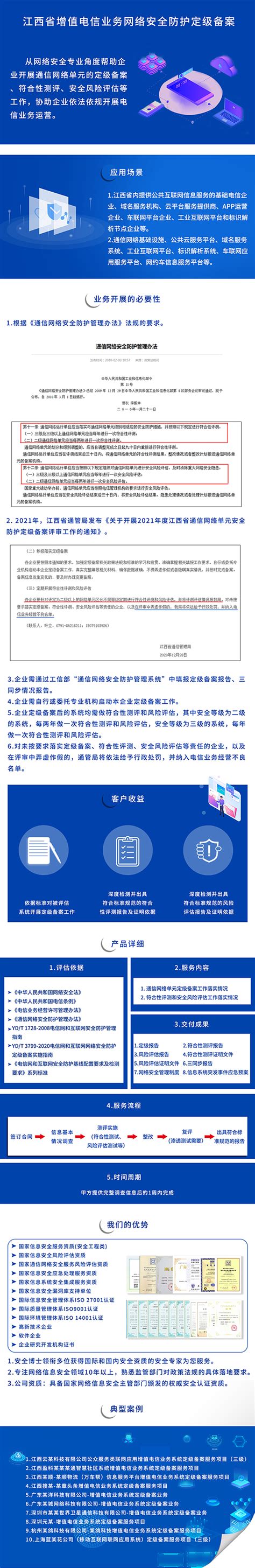 江西省增值电信业务网络安全防护定级备案