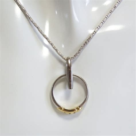 指輪がネックレスになるリングフック シルバー＋プラチナコーティング | iichi ハンドメイド・クラフト作品・手仕事品の通販