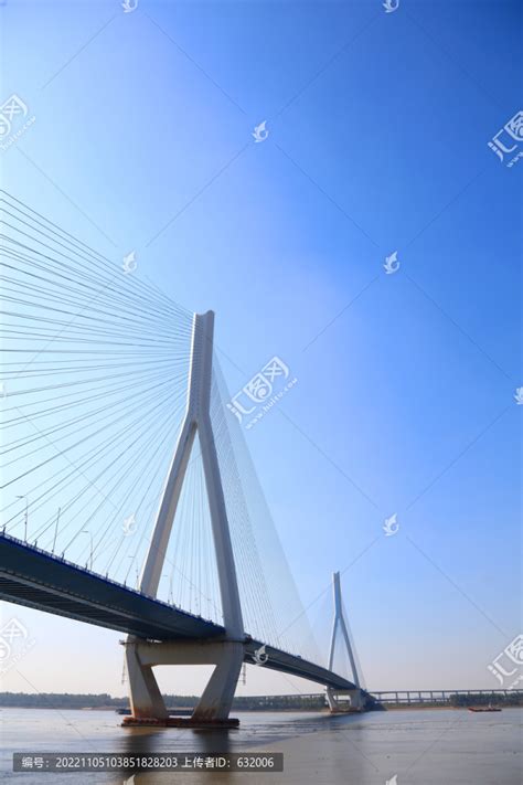 武汉沌口长江大桥,路桥建筑,建筑摄影,摄影,汇图网www.huitu.com