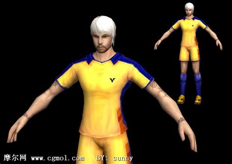 足球运动员3D模型_其他角色模型下载-摩尔网CGMOL