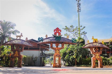 海南保亭槟榔谷景观大门开通运行