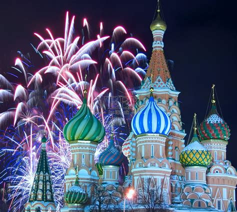 夜晚,雪,莫斯科,放焰火,屋顶正版图片素材下载_ID:300893651 - Veer图库
