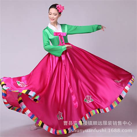 新款朝鲜族传统大长今宫廷古装朝鲜族民族服装成人舞蹈表演服装_虎窝淘