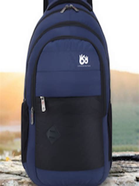 Buy LOOKMUSTER Unisex Navy Blue & Black Laptop Backpack - Backpacks for ...