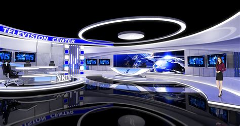 【演播室3D模型】-现代VR有灯光有贴图MAX2013演播室3d模型下载-ID407819-免费3Dmax模型库 - 青模3d模型网