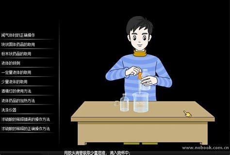 仿真化学实验室：液体药品的取用及演示动画 - NOBOOK虚拟实验室