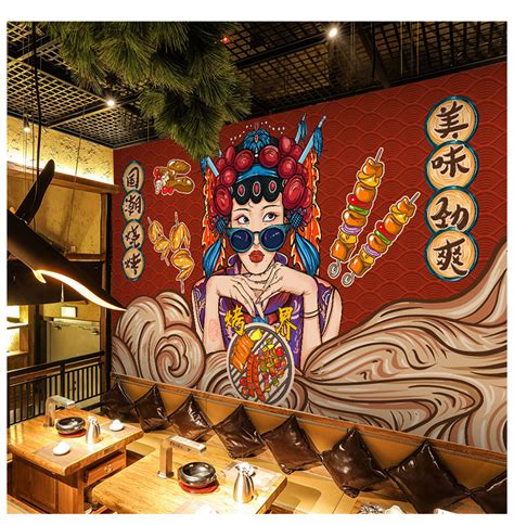 美食餐饮店壁画|平面|图案|liusha424 - 原创作品 - 站酷 (ZCOOL)