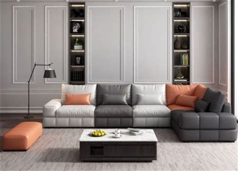 意式极简科技布艺沙发转角现代简约大小户型客厅组合北欧直排沙发-淘宝网