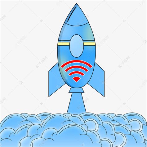 卡通飞速网络信号插画素材图片免费下载-千库网