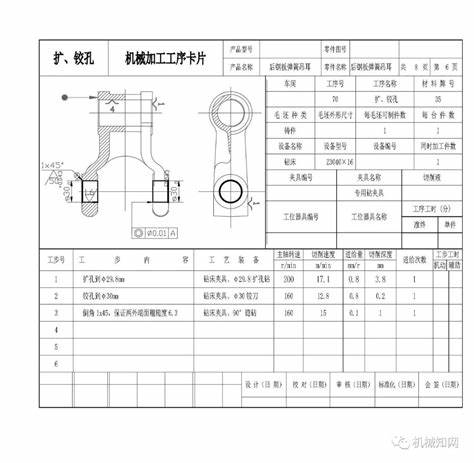 轴的机械加工工艺过程卡片