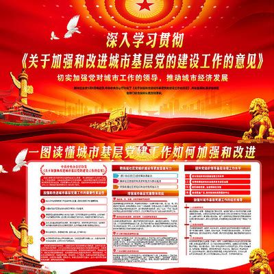 加强和改进城市基层党的建设工作的意见展板图片_海报_编号10377601_红动中国