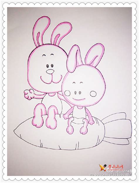 彩色兔子简笔画画法_怎么画彩色兔子的简笔画 - 简笔画大全 - 儿童简笔画图片大全