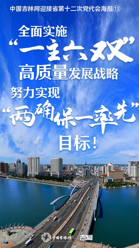 中国吉林网迎接省第十二次党代会海报㉓丨奋斗有我、就在吉林，让我们一起向未来-中国吉林网
