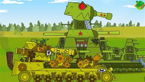 坦克动画：小坦克挖陷阱卡住了机器人，利维坦复活了大怪物KV54