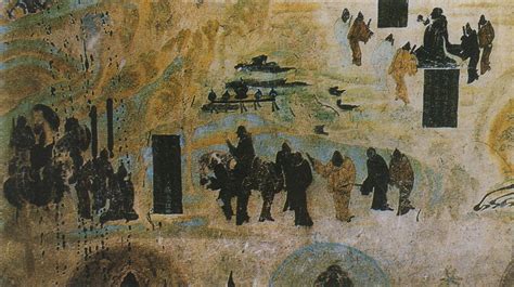 《张骞出使西域》 壁画，敦煌莫高窟-军事史-图片