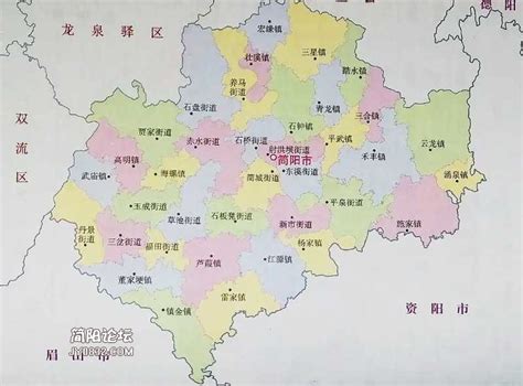 简阳市2021版行政区划地图_街头巷尾_简阳论坛