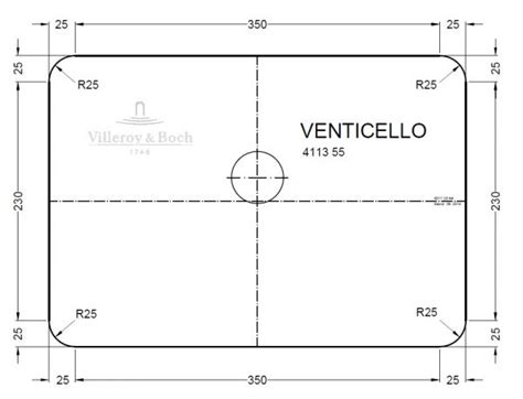 Umywalka nablatowa prostokątna Villeroy&Boch Venticello 55x36cm ...