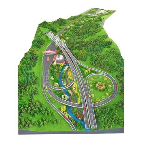 高速公路地形沙盘模型制作案例-卓璟模型