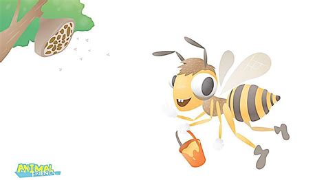 儿童卡通插画——采蜜的可爱小蜜蜂EPS素材免费下载_红动中国