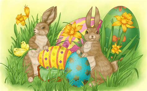 复活节兔子彩蛋插画图片下载-正版图片400119083-摄图网
