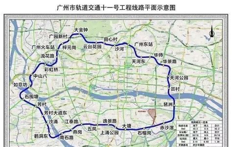 广州地铁11号线(内环)开通及早晚运营时间表_高清线路图和沿途站点周边介绍 - 广州都市圈