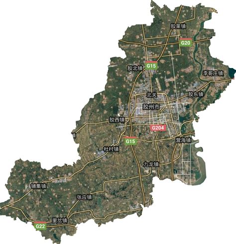 青岛胶州地图-