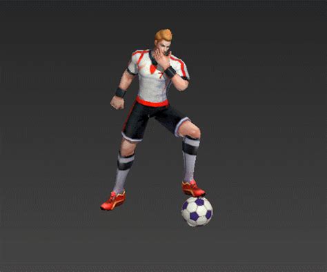 次世代PBR帅气的足球帅哥运动员3D模型,带耍帅动作_次时代角色模型下载-摩尔网CGMOL