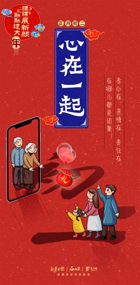 大年初二回娘家红色中国风海报海报模板下载-千库网