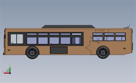 公交车模型设计图_PROE_模型图纸下载 – 懒石网
