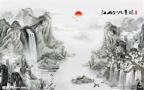 江山如此多娇设计图__绘画书法_文化艺术_设计图库_昵图网nipic.com