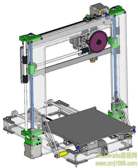 SolidWorks 3D打印机模型-solidworks教程网