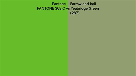 Pantone 368 C vs PANTONE 368 U side by side comparison