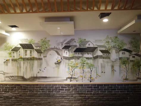 上海高档酒店墙绘 高端风景画墙体彩绘_北京涂鸦3D画-站酷ZCOOL