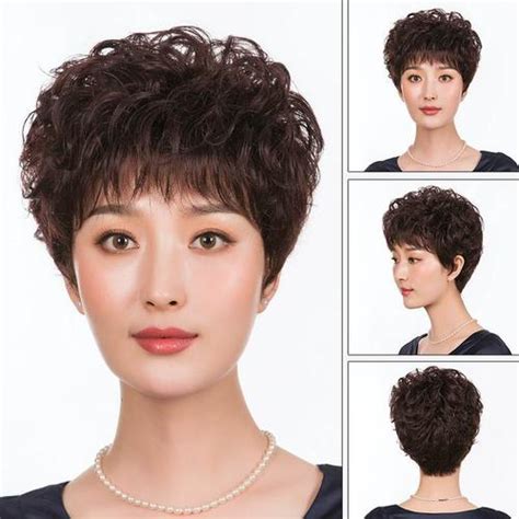 中年妇女的短发 中年女士短发图片大全(2)_配图网