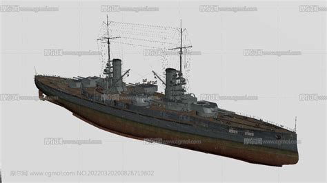 影视级阿尔贝特国王号战列舰_军舰模型下载-摩尔网CGMOL