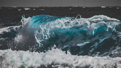 海面上波涛汹涌的海浪摄影高清jpg格式图片下载_熊猫办公