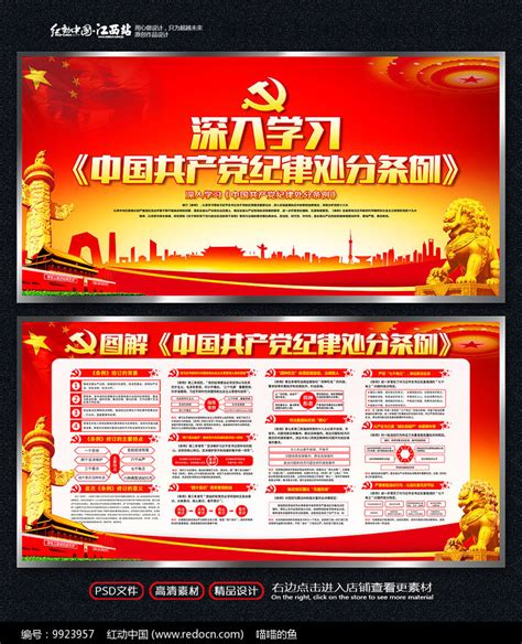 学习新版纪律处分条例亮点解读展板图片__编号9736329_红动中国