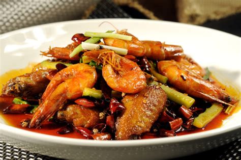 香辣鸡翅虾,中国菜系,食品餐饮,摄影,汇图网www.huitu.com