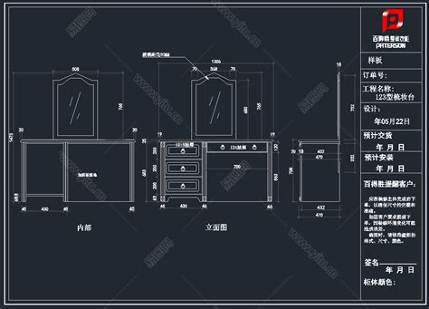 L型欧式橱柜CAD图纸，原创橱柜全套CAD施工图纸下载 - 易图网
