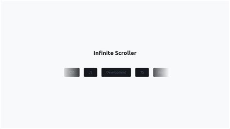 Infinite Scroller with HTML, CSS and JS Animation