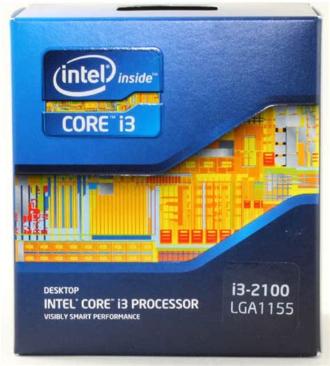 Intel Core i3-2100 3.1 GHz LGA 1155 Socket 2 Cores 4 Threads 3 MB Smart ...