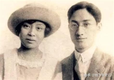 6张陆小曼和徐志摩的老照片，图2是两人婚纱照，图6她笑得好甜