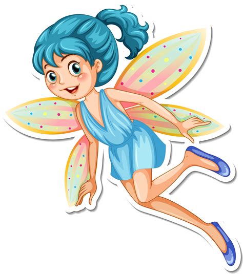 Beautiful fairy cartoon character sticker 2906726 Vector Art at Vecteezy