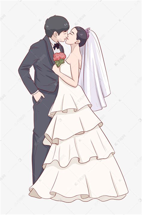 卡通新婚夫妇图片免费下载_PNG素材_编号1l0ik6gpo_图精灵