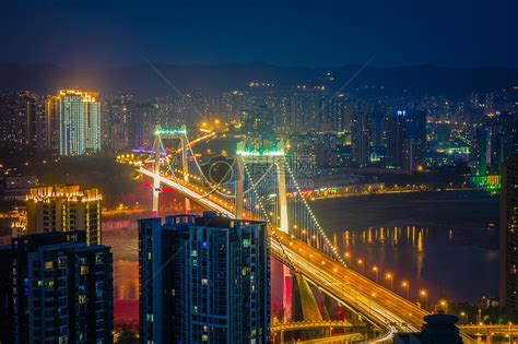 重庆夜景千厮门大桥|Photography|Landscape|摄影师张坤琨_Original作品-站酷(ZCOOL)